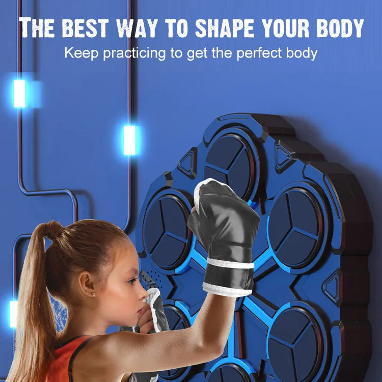 Smart Bluetooth Music Boxing Machine Wall Mounted Music Boxing Trainer Gym Home Electronic Boxing Target Punching Equipment