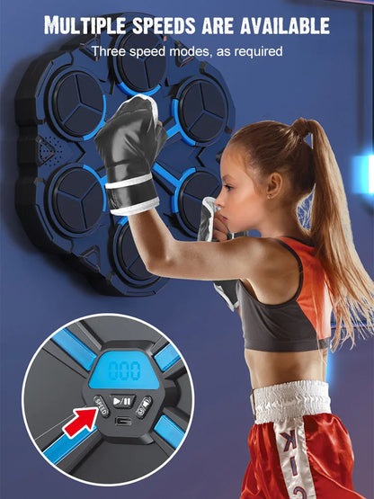 Smart Bluetooth Music Boxing Machine Wall Mounted Music Boxing Trainer Gym Home Electronic Boxing Target Punching Equipment