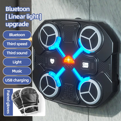 Smart Bluetooth Music Boxing Machine Wall Mounted Music Boxing Trainer Gym Home Electronic Boxing Target Punching Equipment